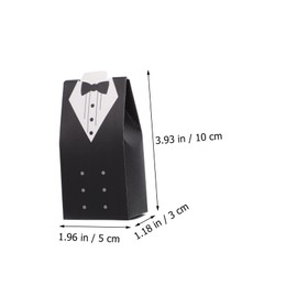 iplusmile 100pcs Bride Groom Candy Boxes Wedding Favor Containers Capacity Creative Double Breasted Suit Design for Wedding