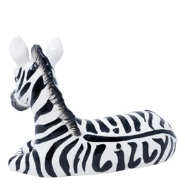 Lilly Pulitzer Ceramic Zebra Figurine, Decorative Zoo Animal Statue for Living Room/Shelves/Office, Cute Home Decor, Zebra