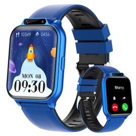 Smart Watch for Kids, 1.85" Fitness Tracker with Heart Rate, Sleep Monitor, IP68 Waterproof Smartwatches with Video Camera Music Player, Pedometer, Game, SOS Button, NO APP/Phone, Gift for Boys Girls.