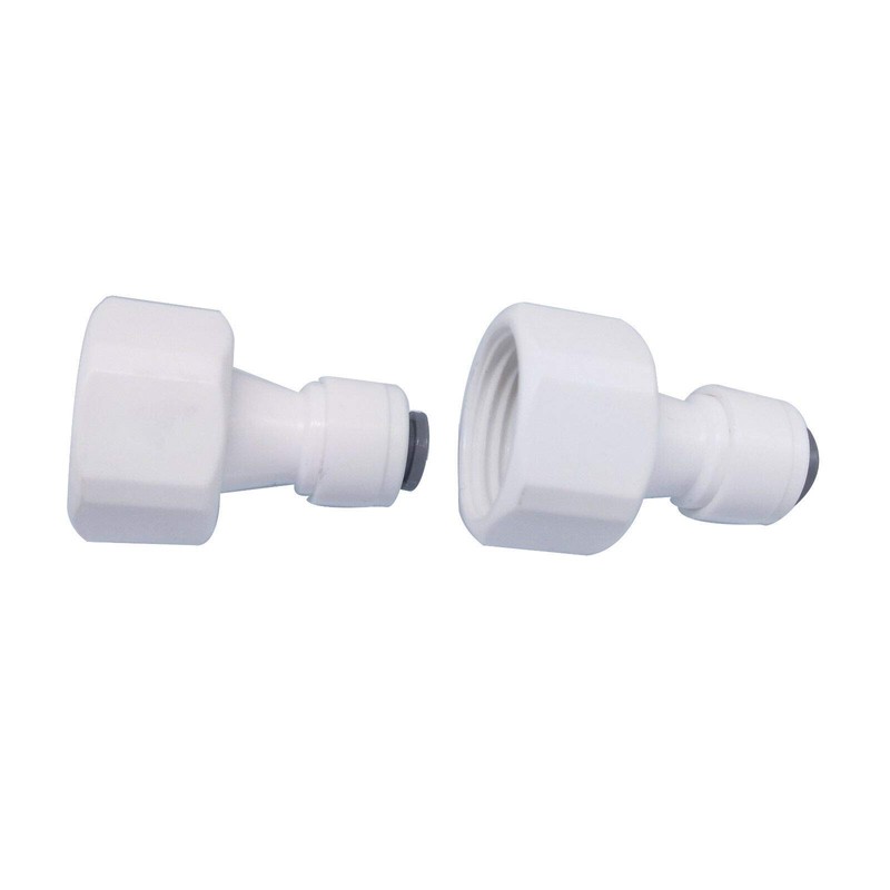 2pcs 1/2" Female Thread to 1/4" Tube Quick Connect Push