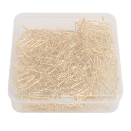 100Pcs Gold Paper Clips Cute Shape Stainless Steel Multifunction Metal Paper Clips with Storage Box for Home Study Office Jingle