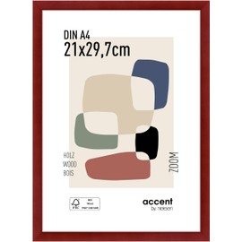 accent by nielsen Wooden Picture Frame Zoom 21 x 29.7 cm (A4) Red