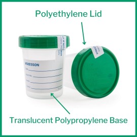 McKesson Specimen Cups with Lids, Urine/Pee Cups, Sample Containers, Leak...