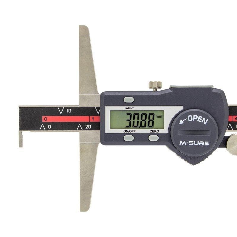 M-SURE MS-540-150 Digital Depth Gauge with Hook 0-150mm (0-6 inch)