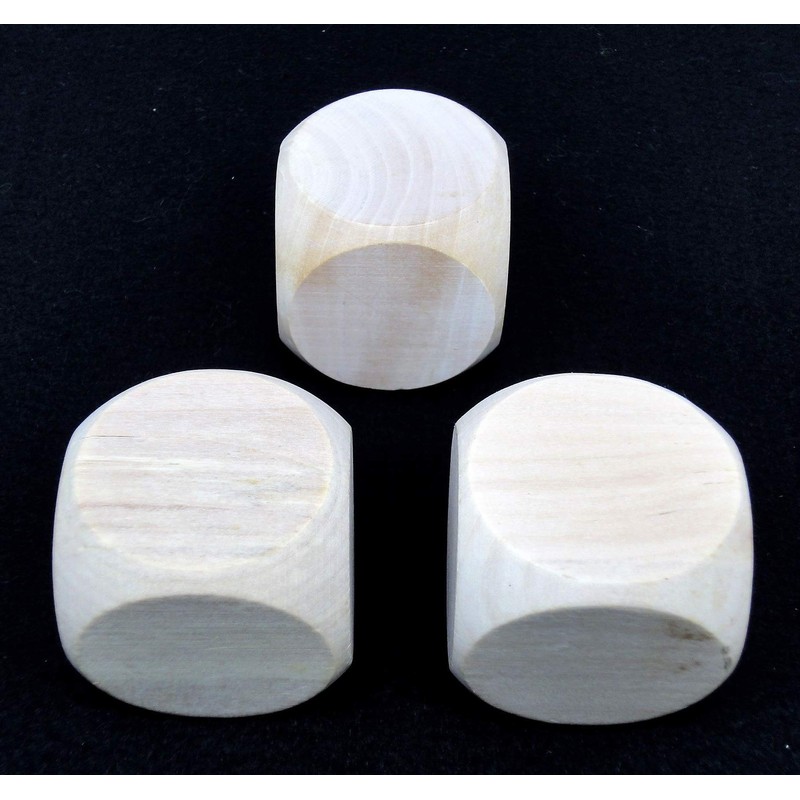 [Pippitto] Large Solid Wooden Dice, Blank Dice, 6 Sided Dice,