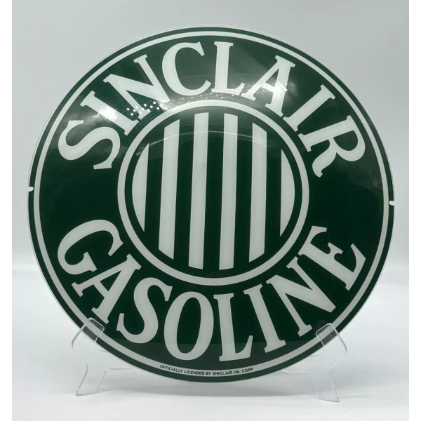 CHEVRON SINCLAIR GASOLINE 13.5" GLASS FACE for GAS PUMP GLOBE
