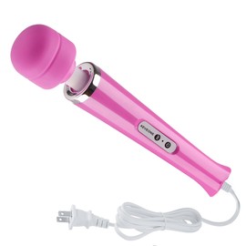 Wired Powerful Handheld Electric Wand Massager, Strong Vibrations Personal Back Massage for Sports Recovery, Muscle Aches, Body Pain (Rose red)
