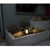 DANCYHOME H16 Modern Outdoor Solar Lantern Black Metal Frame with
