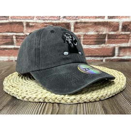 ZKFE Dog Doxie Lover Gift, Embroidered Dachshund Baseball Hat for Men Women, Washed Black Adjustable Cap, Embroidery Dad Hat