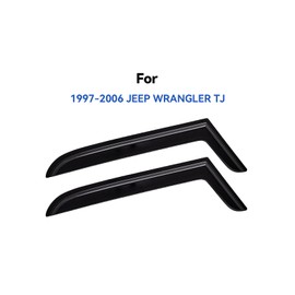 Window Visors Rain Guards Shield for 1997-2006 Jeep Wrangler, Out-Channel Window Wind Deflectors Vent Shades for 97-06 Wrangler TJ