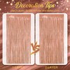 2 Pack Holographic Rose Gold Tinsel Curtains, 3.2x8.2ft Party Streamers