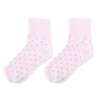 Easy 健 Women's Loose Mouth No Elastic Socks Gray Dots,