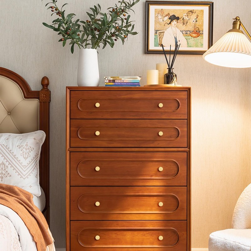 RZDEAL 1.18 Inch Round Gold Knobs for Dresser Knurled Drawer