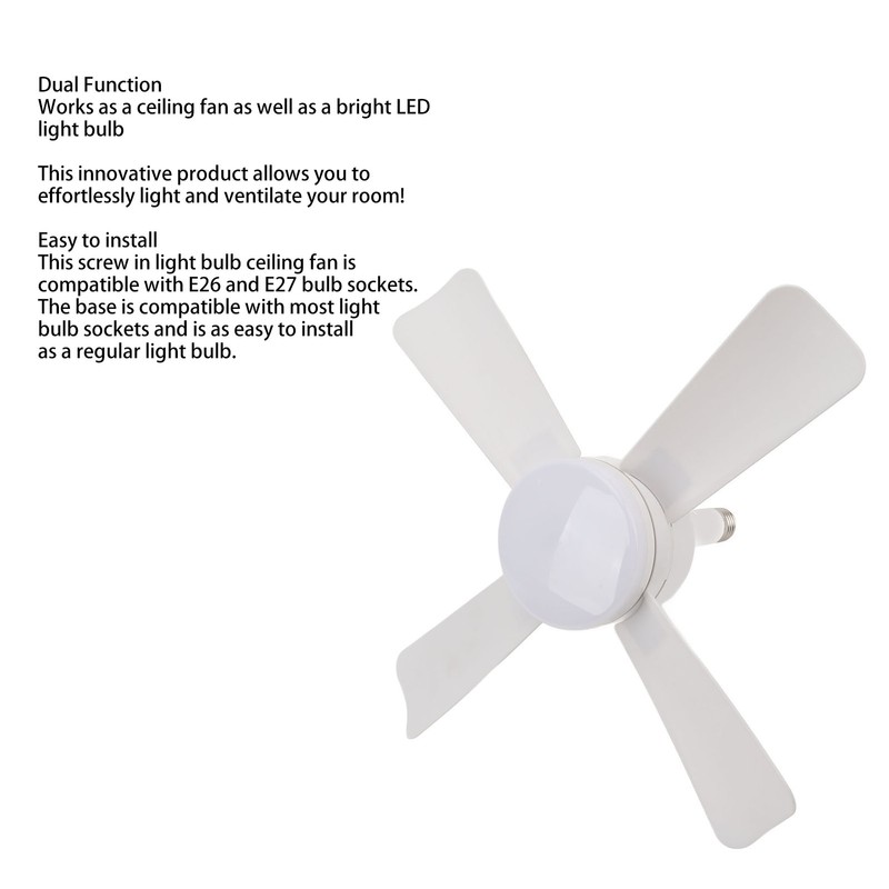 LED Ceiling Fan Light Dimmable 1000LM Screw In Ceiling Fans