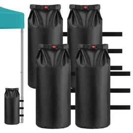Esmorah 160 LBS Canopy Sand Bags Set of 4, Extra Large Heavy Duty Tent Gazebo Outdoor Sandbags for Canopy Legs, Black Pop Up Pergola Weights Sand Bags
