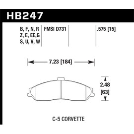 Hawk Performance HB247B.575 HPS 5.0 Disc Brake Pad