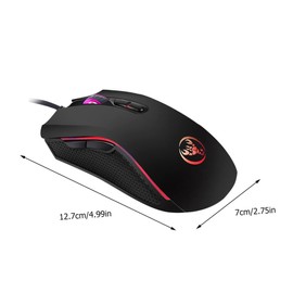 Mipcase RGB Wired Gaming Mouse Adjustable DPI Gaming Mouse Multi-Color Backlight for PC and Laptop