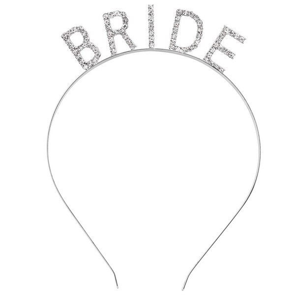 DIELOVEHUA Bride Headband, Bride to be Headband, Women Silver Bridal