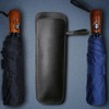 CATSELURRY Umbrella Cover High-end Black PU Leather Umbrella Cover Portable