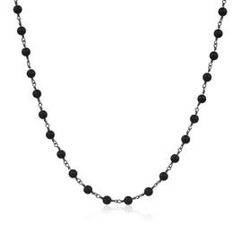 COAI Gift Ideas Unisex Copper Necklace Lucky Necklace Made of Natural Stone, Stone, Onyx