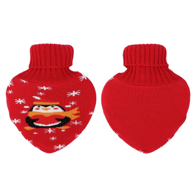 Hot Water Bottle Rubber Leakproof Relieve Pain Cute Knit Cover