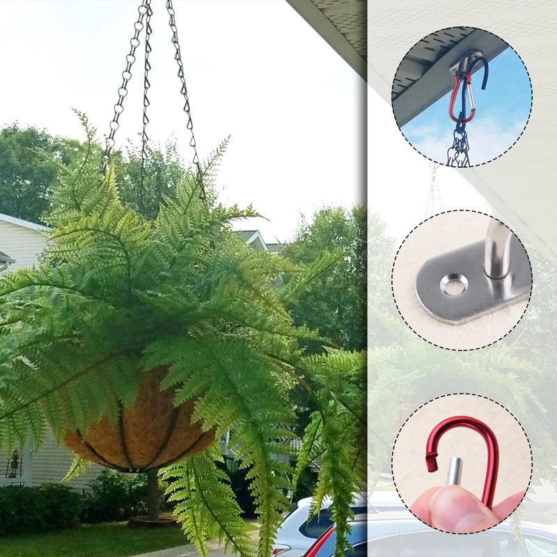 SPEEDWOX Set of 4 Stainless Steel Ceiling Hooks Pad Eye