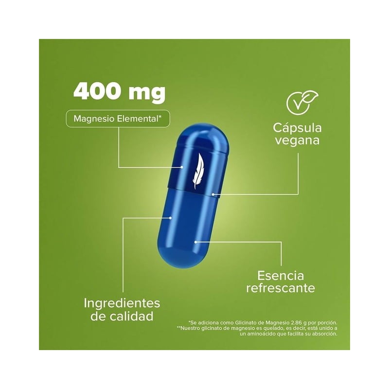 Suplemento Alimenticio Birdman Glicinato de Magnesio 120 Cap