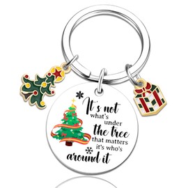 UVIBEW Christmas Gifts for Women Men Christmas Keychains Christmas Tree Gifts Best Stocking Stuffers for Women 2024 Christmas Gifts for Teen Girls Boys Bag Charms for Women