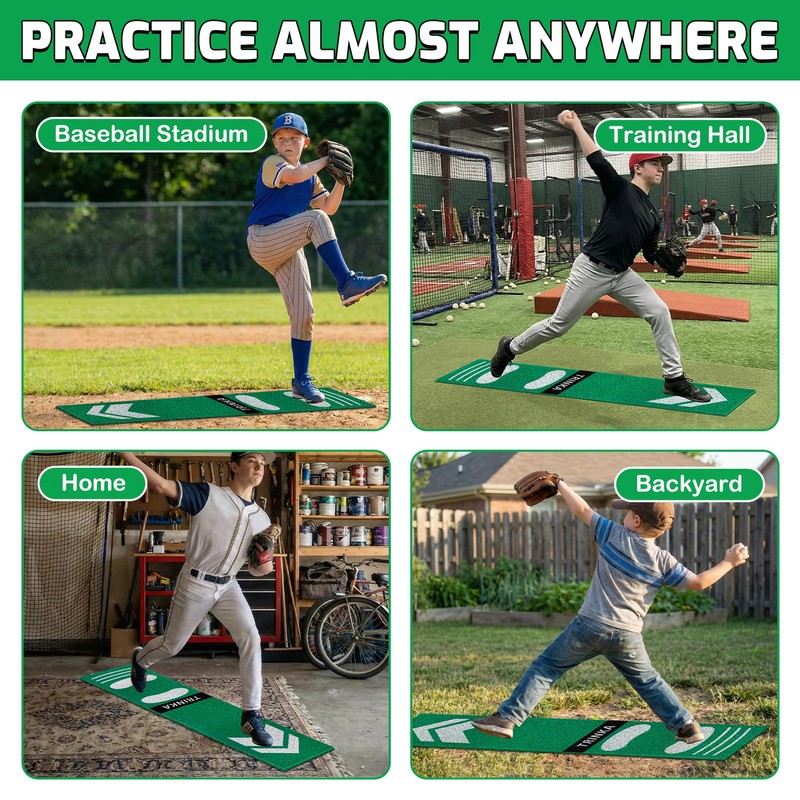 Softball Pitching Mat for Indoor and Outdoor