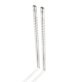 PARENCE.- Set di 4 bacchette in acciaio inox - Lunghezza 22 cm | Riutilizzabile, leggero e facile da pulire | Ideale per cucina asiatica, sushi, ramen, dim sum
