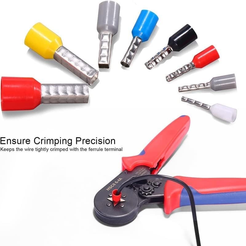 Ferrule Crimp Tool Kit AWG23-7 Automatic Adjustable Ratchet Wire Crimp