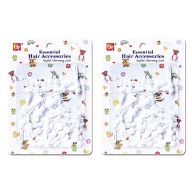 Hair Clips Barrettes Colorful Pairs Head Pins Accessories for Kids Children Girls Toddlers Women All Ages (White)