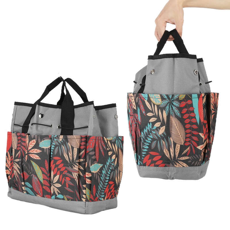 Garden Tote Bag 600D Oxford Cloth Multiple Pockets Lightweight and