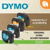 DYMO DYMO S0721650 Schriftband 91205 UK/FR-Version, Schwarz auf Blau, 12mm