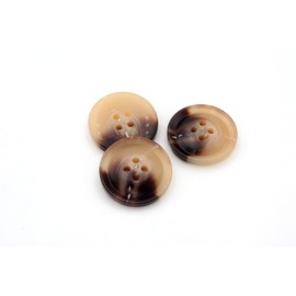 20PCS Resin Round Buttons Craft Sewing Snaps 4 Holes Handmade DIY Accessories (Brown, 20mm)