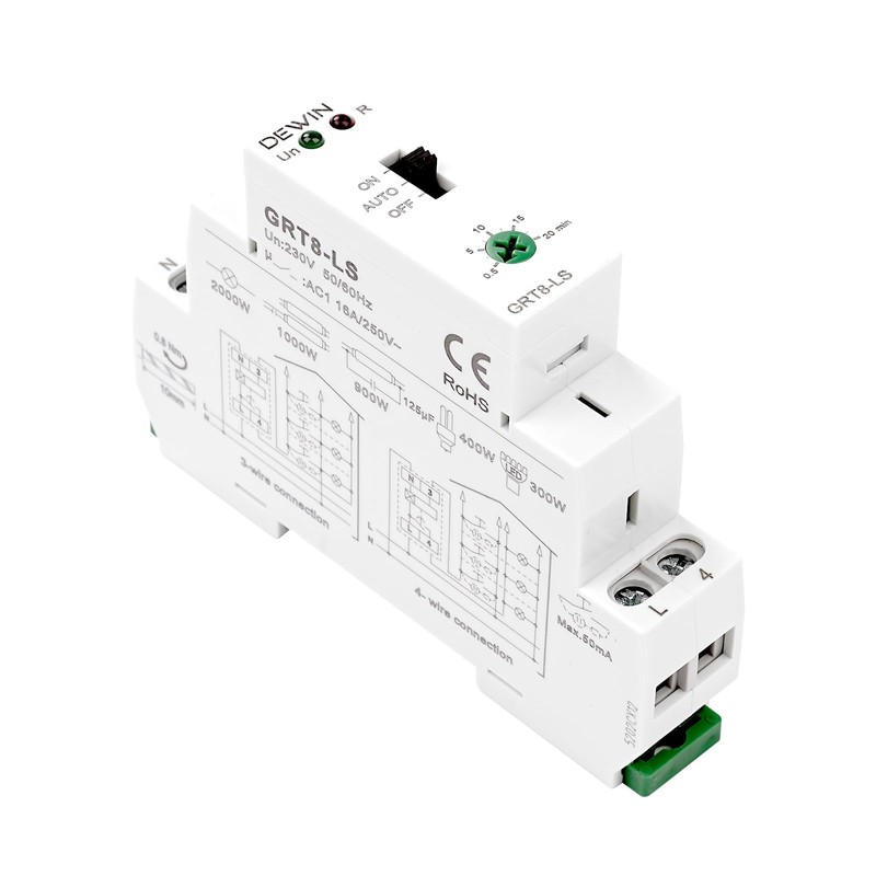 DEWIN Time Relay 230 V, GRT8-LS DIN Rails Stair Light