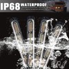 XTAUTO 4pcs 24-LED Emergency Strobe Light, Amber White Ultra-Thin Surface