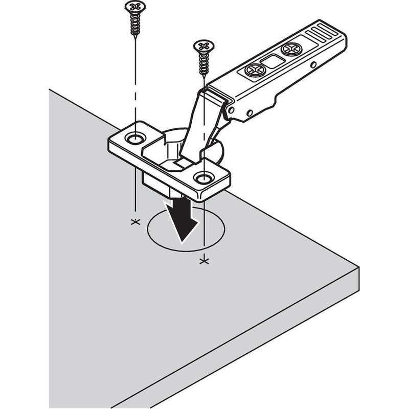 Blum - BL-71T5550 120 Degree Self Closing Screw On Straight