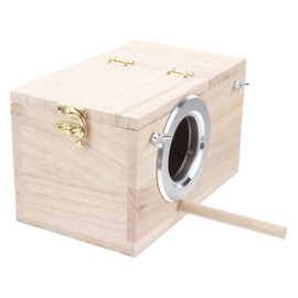 ibasenice Caja Nido para Pájaros Pequeña con Entrada Lateral, Casa de Cría Segura y Resistente al Viento, Ideal para Jardines y Balcones, Soporte para Observación Educativa para Niños y Aficionados