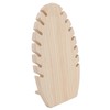 Jewelry Display Stand Freestanding Wooden Hand Made Flame Leaf Shape