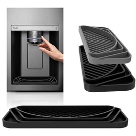 XIAOXIHOUHSGGD Drip Tray Catcher Fridge Water Dispenser Drip Fridge Drip Spills Water Pad for Drainage Easy to Clean Refrigerator Accessories Black