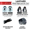 Lanyard Keychain w/Quick Release Snap Buckle & Clasp - Statement