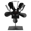 Wood Stove Fan 5 Blades Fireplace Fan Heat Powered Stove
