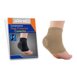 JianiMed Heel Protector - Plantar Fasciitis, Compression Support, Ankle Strains, Sprains, Protection, Daily Use, Taiwan Excellence L/XL
