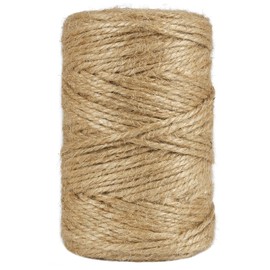 Jute Cord, 3 mm Jute Ribbon, Natural Brown Parcel Cord for Garden Cord, DIY Arts and Crafts Gift Wrapping Decoration (100 m, 3-Ply)