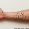 'Fat Cat on Pillow' Temporary Tattoo - Water Resistant, Skin-Safe,