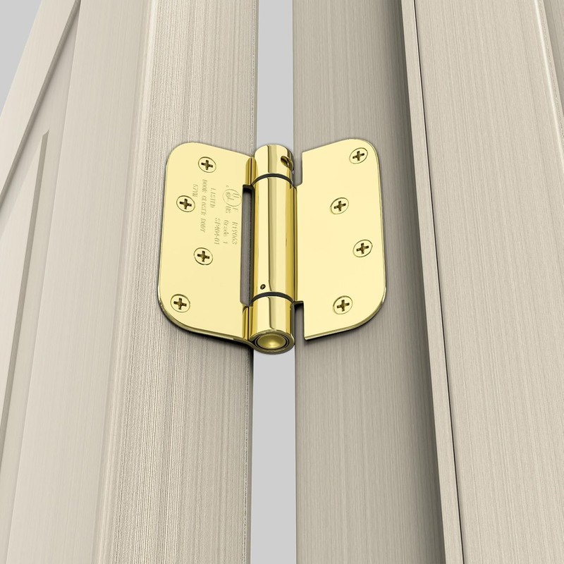 goldenwarm 3 Pack 4 Inch Polished Brass Self Closing Door