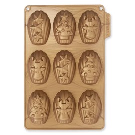 CÉCOA - 9 Christmas Madeleine Mould - 100% Silicone - Madeleine Mould - - Non-Stick Coating - BPA Free - Perfect Cooking and Easy Release