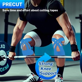 QaZanteiar 10 Stück Knie tape, Knie Tape Vorgeschnitten, Hautfreundlich Und Langlebig, Wasserdicht Und Elastisch Kinesiotapes Knie, Tape Knie für Knieschmerzlinderung & Unterstützun (Beige)