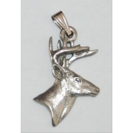 Buck Head Deer Harris Fine Pewter Pendant USA Made